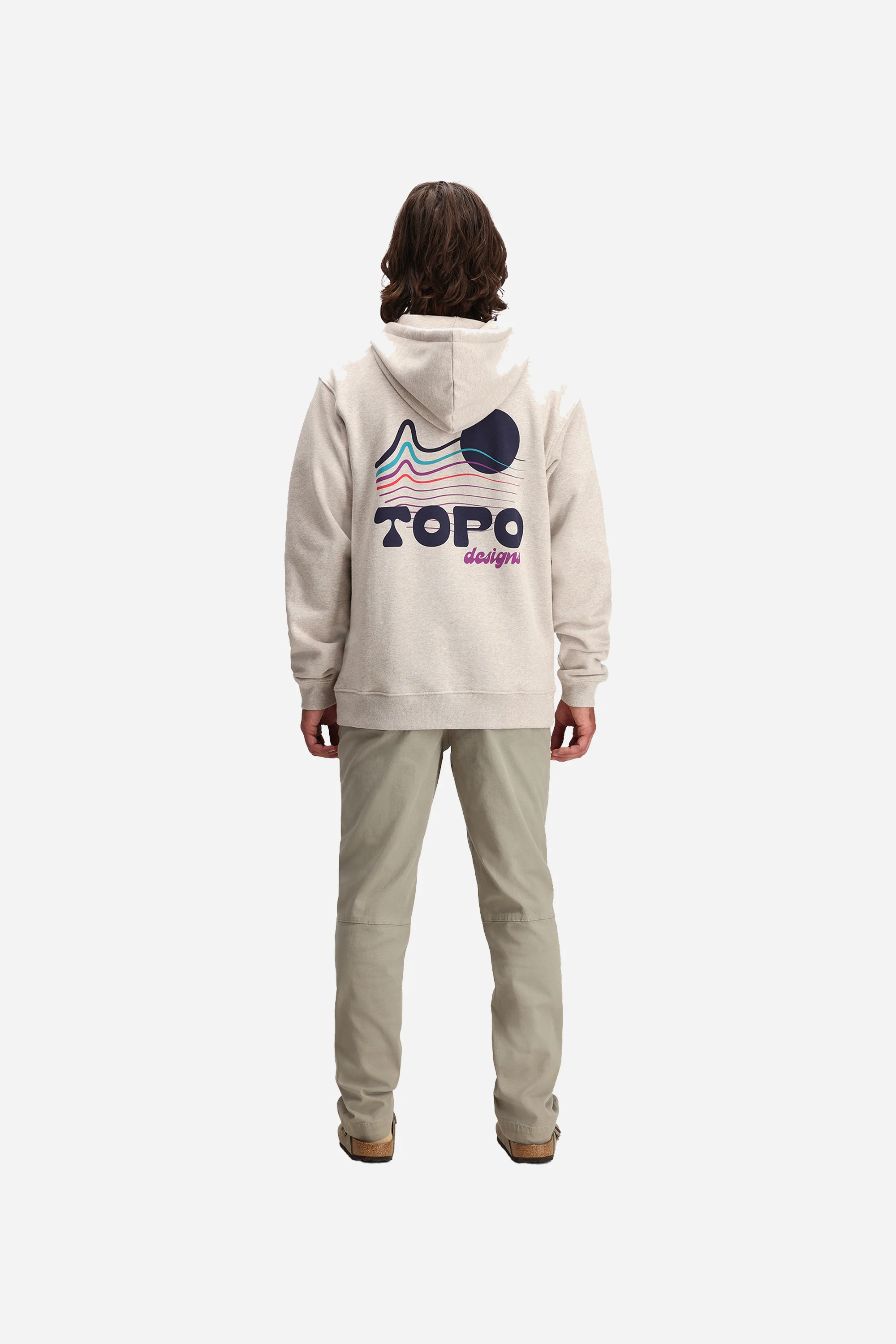 Alpine High Hoodie Unisex Heat Waves Oatmeal Heather - Image 4