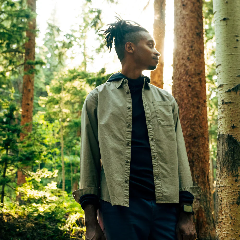 Dirt Overshirt Jacket Mens Dried Sage - Image 6