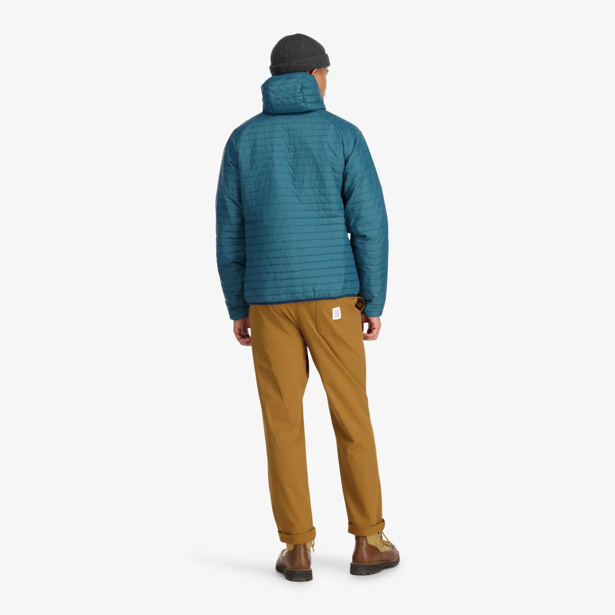 Global Puffer Hoodie Mens Pond Blue - Image 4