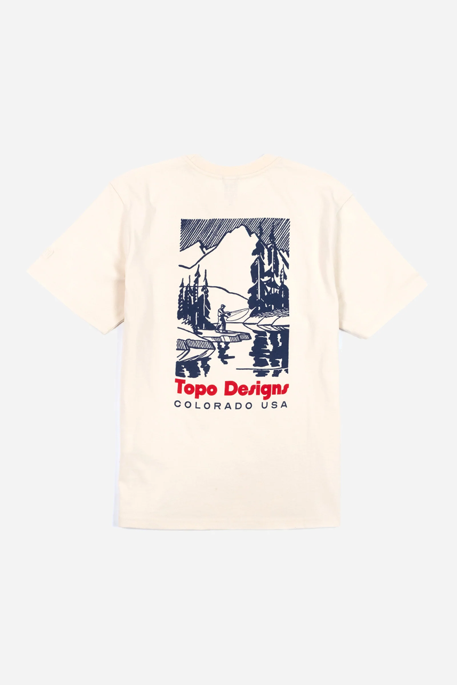 Mountain River Tee Mens Bone White - Image 2