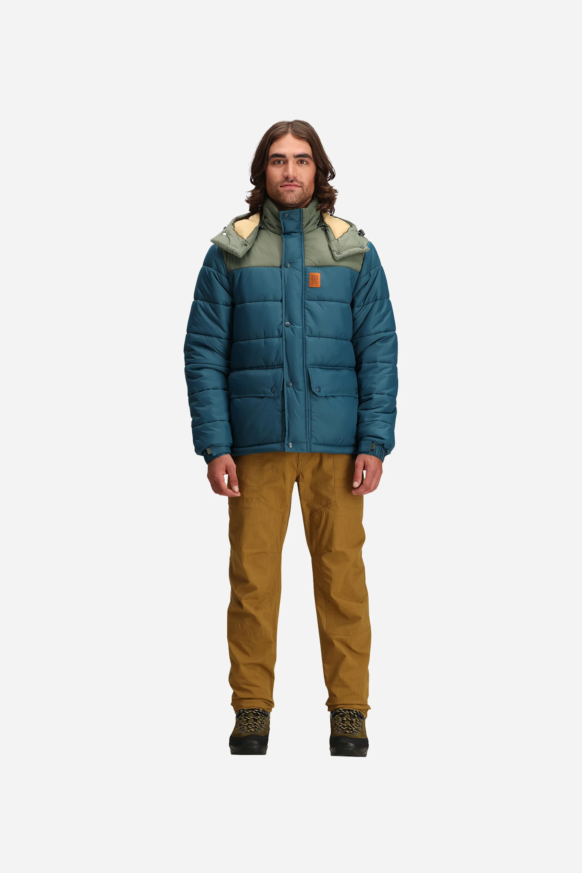 Retro Ridge Puffer Jacket Mens Pond Blue/Beetle - Image 4