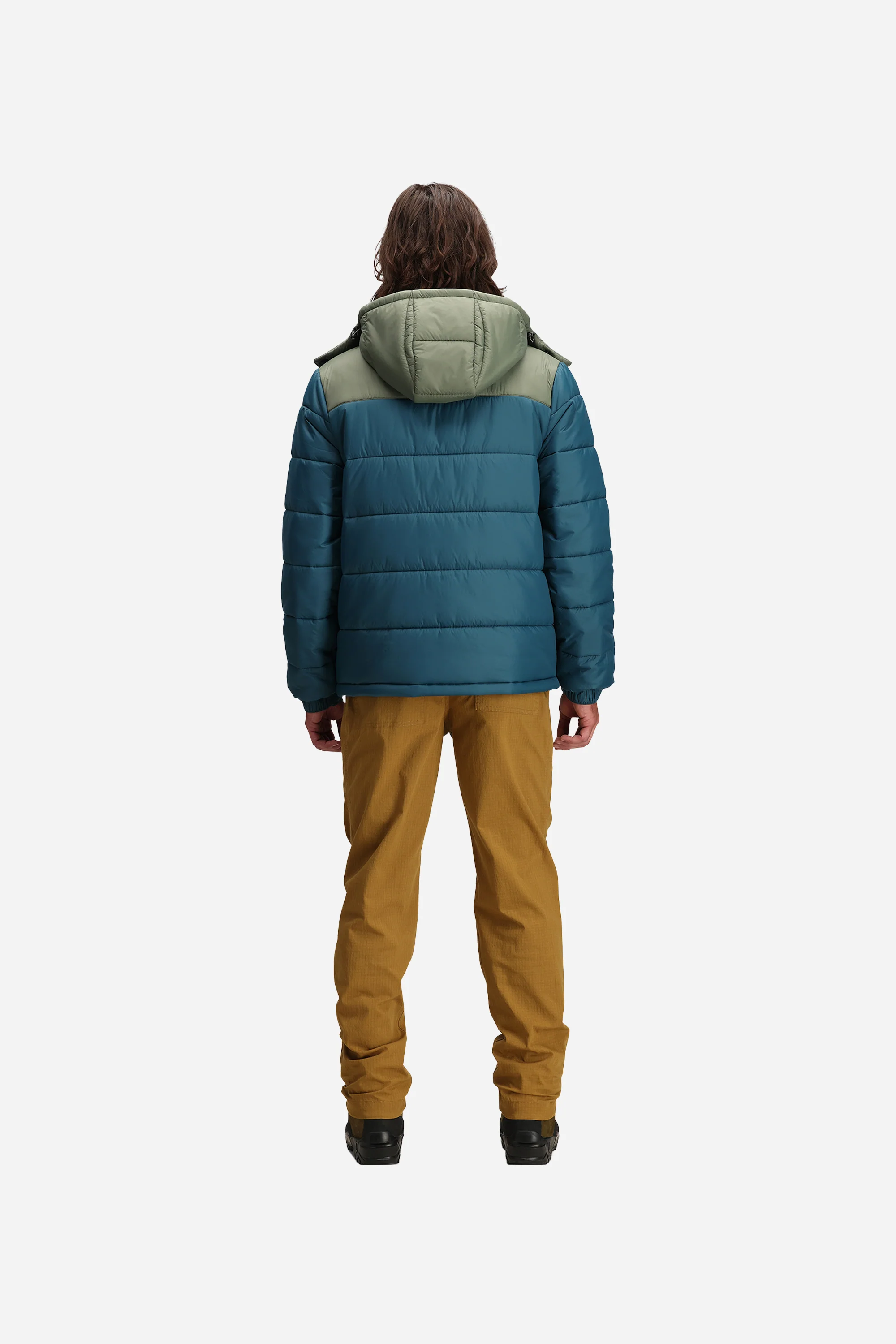 Retro Ridge Puffer Jacket Mens Pond Blue/Beetle - Image 5