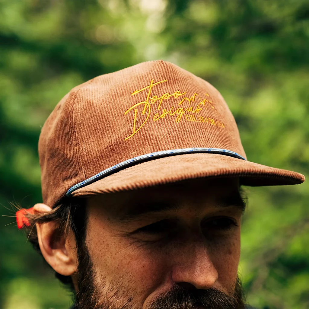 Corduroy Trucker Hat Topo Script Desert Palm - Image 4