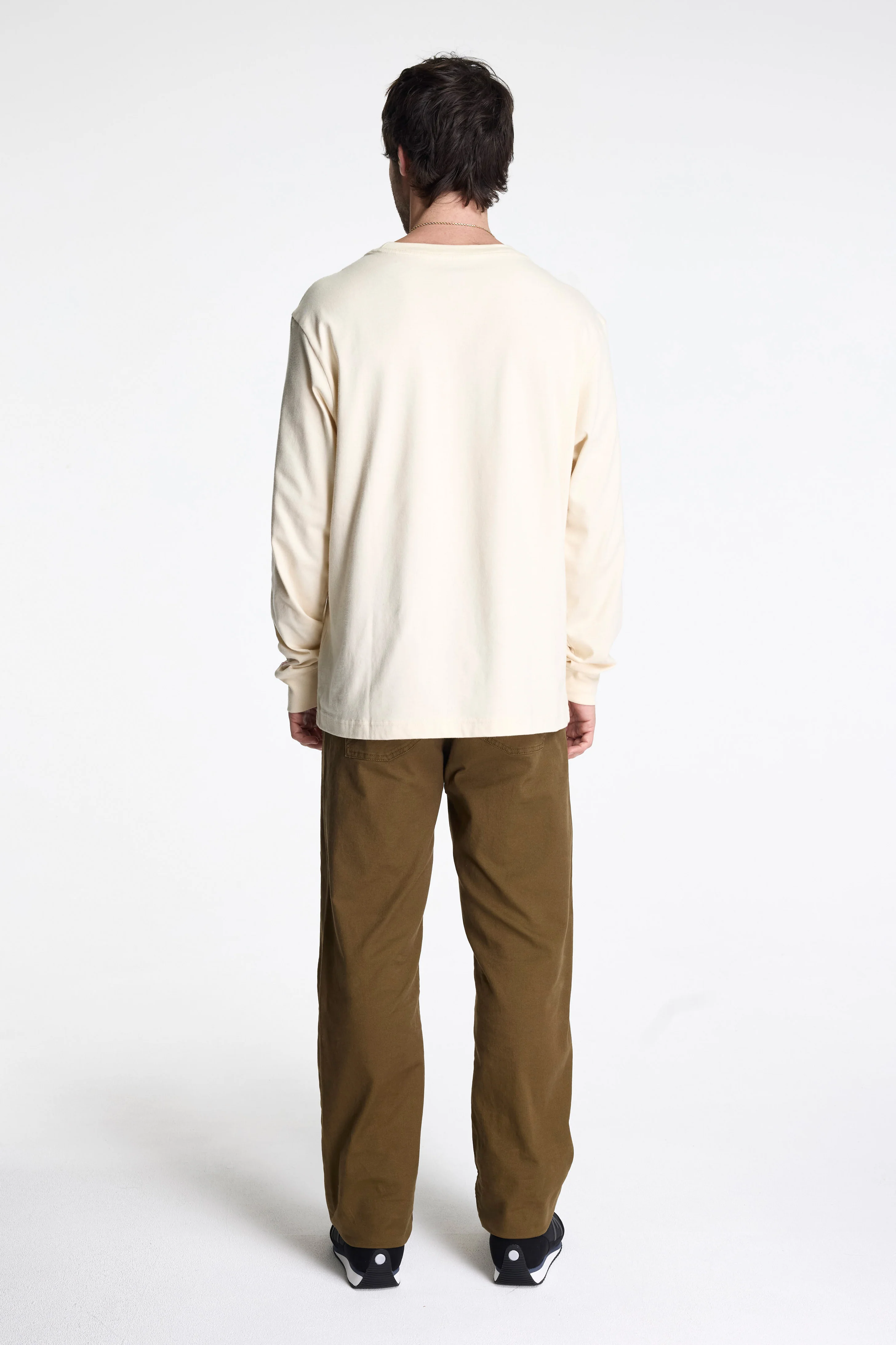 Outlook Tee L/S Mens Bone White - Image 4