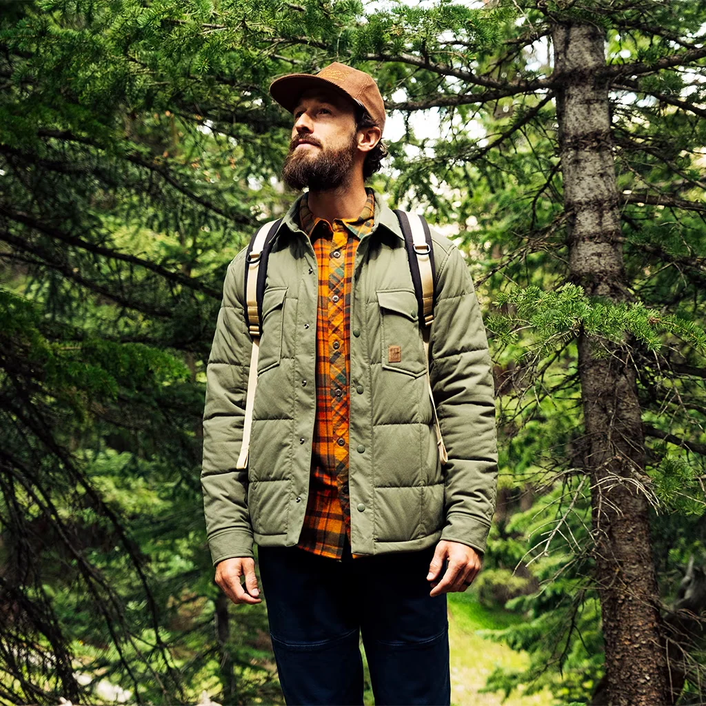 Puffer Shirt Jacket Mens Black - Image 4