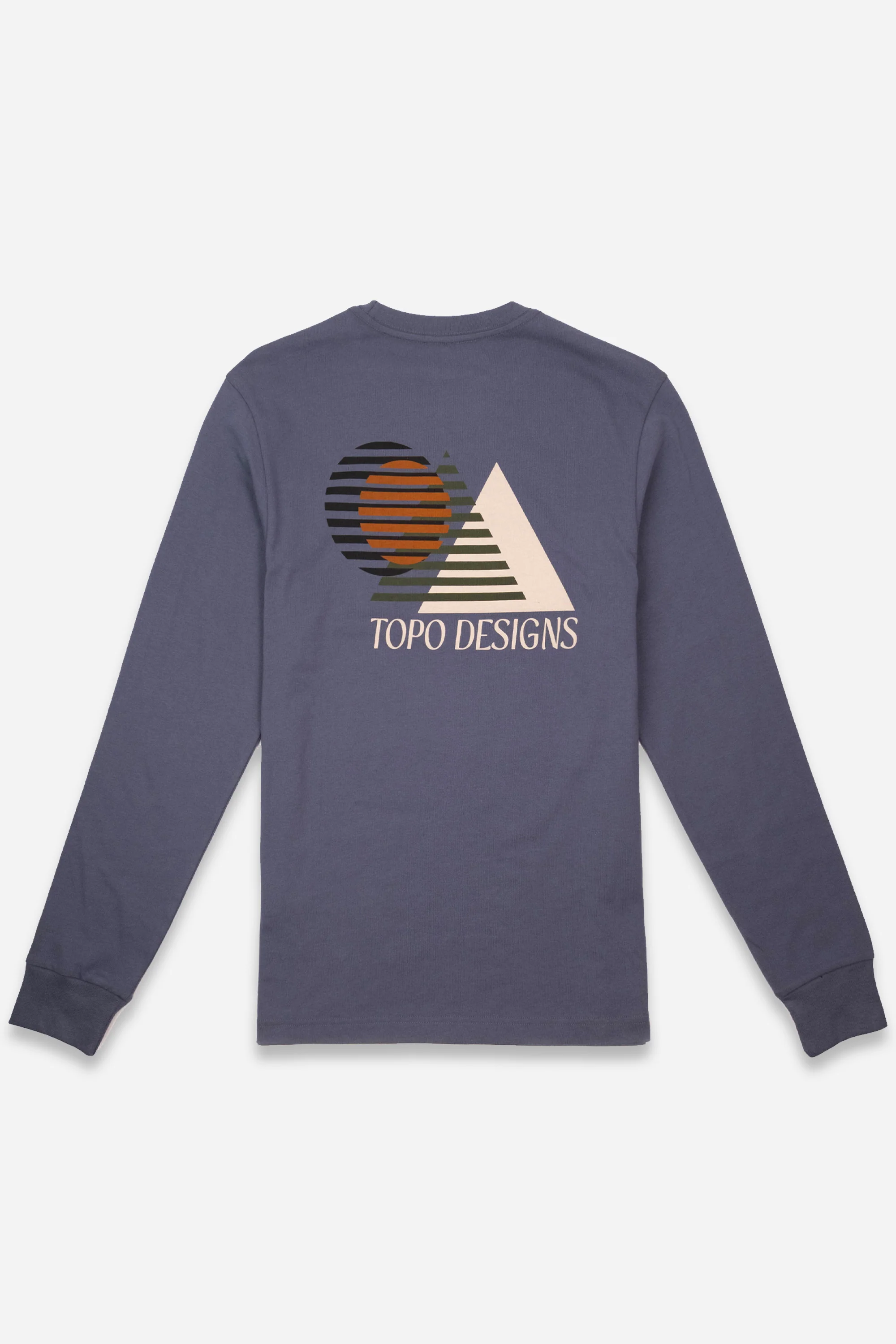 Shadow Tee L/S Mens Stone Blue - Image 2