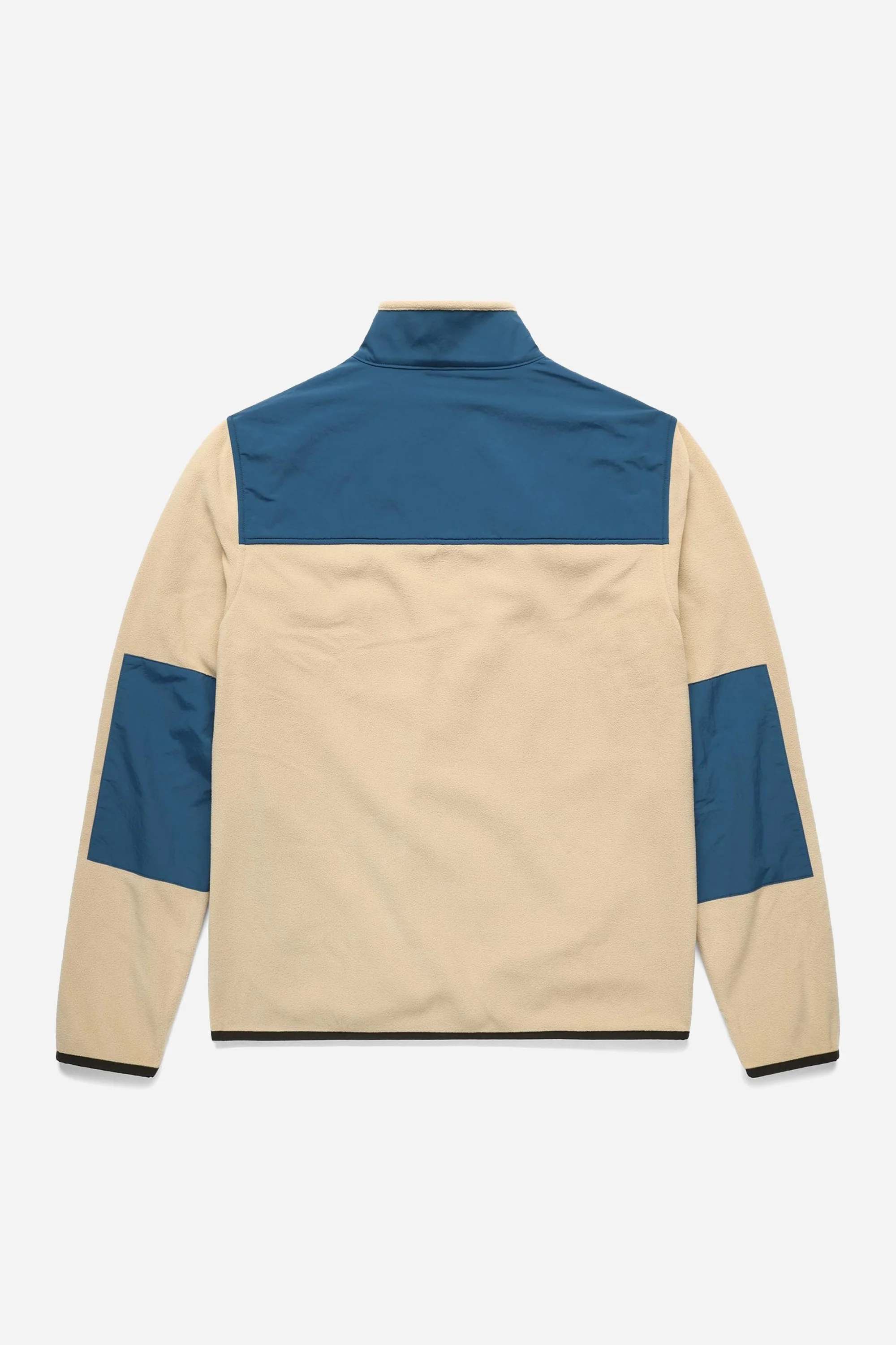 Vista 1/4 Zip Lightweight Fleece Mens Oatmeal/Pond Blue - Image 2